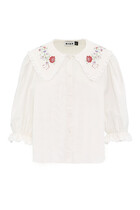 Blouse With Ruffle Collar